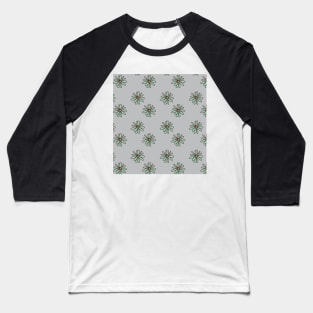 60&#39;s Flower Pattern Baseball T-Shirt